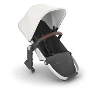 UPPAbaby RumbleSeat V2  Second Lower Seat/Compatible with Vista V2 and Vista V3 / Adapters, Bumper Bar, Bug Shield Included/Bryce (White Marl/Silver Frame/Chestnut Leather)