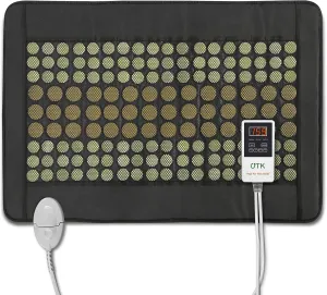 UTK Infrared Heating Pads for Back, Far Infrared Heating Pad for Pain Relief, FSA HSA Eligible, 108 Jade & 42 Tourmaline Stones, Auto Shut Off, Temperature and Time Adjustable, 21" x 31''|Gift for Dad