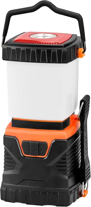 VEVOR LED Camping Lantern, All-in-one, 1000LM, 360° Illumination, 4 Lighting Modes, Battery Powered Light, Outdoor Robust Flashlight, Built to Last Light, Ideal for Hiking Fishing Outages Repairs