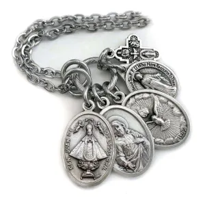 Virgen de San Juan de los Lagos Necklace, Keychain or Clip, Blessed Mother, Our Lady Gift