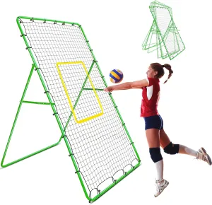 Volleyball Rebounder Net - Bounce Back Net Baseball Throwing Trainer for Adults Pitching Training Practice Soccer Softball Sport Equipment