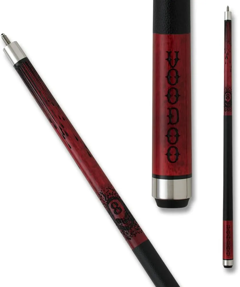 VOODOO Billiards Pool Cue Stick - Blood - Black Magic