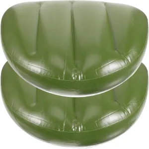 VOSAREA 2pcs Inflatable Seat Kayak Foldable PVC Fishing Seat Pad Waterproof Boat Seat Cushion Blow Up Seat Pad for Camping Fishing Rowing Outdoor