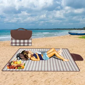 Waterproof Foldable Outdoor Picnic Mat,2023 New Extra Large Beach Blanket Foldable Lightweight Waterproof Sand Mat,Portable Travel Blanket Play Mat for Beach Camping Hiking Park (#A5, 80 *80 in)