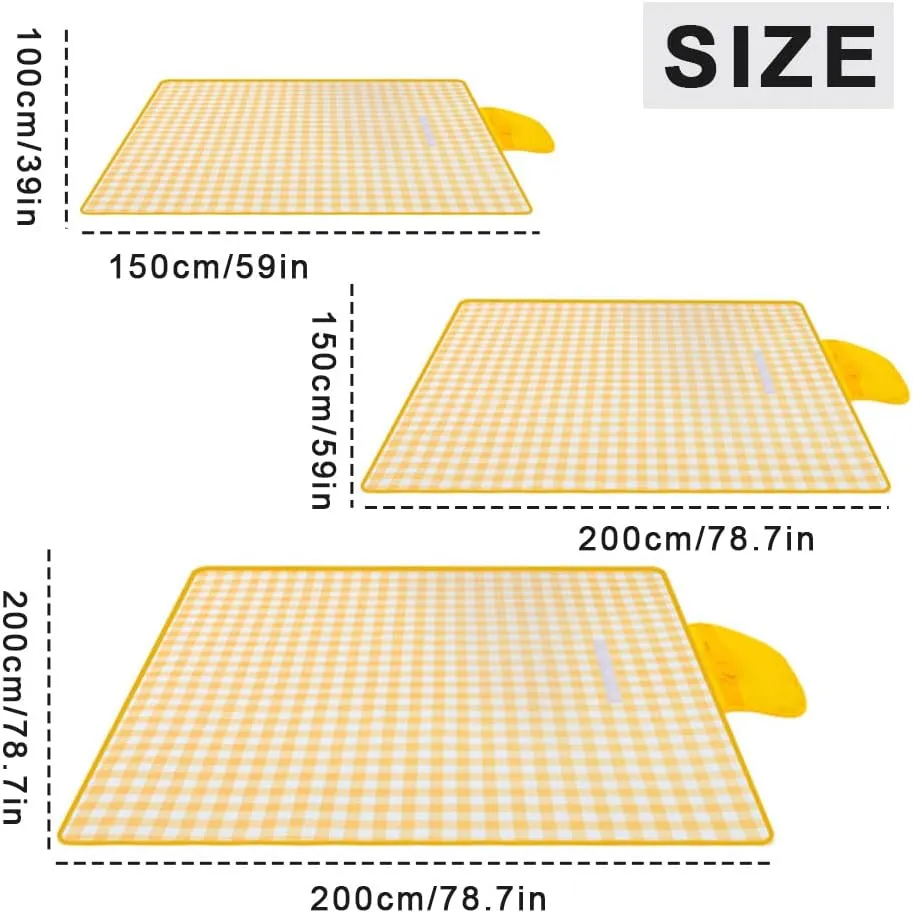 Waterproof Foldable Outdoor Picnic Mat,2023 New Extra Large Beach Blanket Foldable Lightweight Waterproof Sand Mat,Portable Travel Blanket Play Mat for Beach Camping Hiking Park (#A5, 80 *80 in)