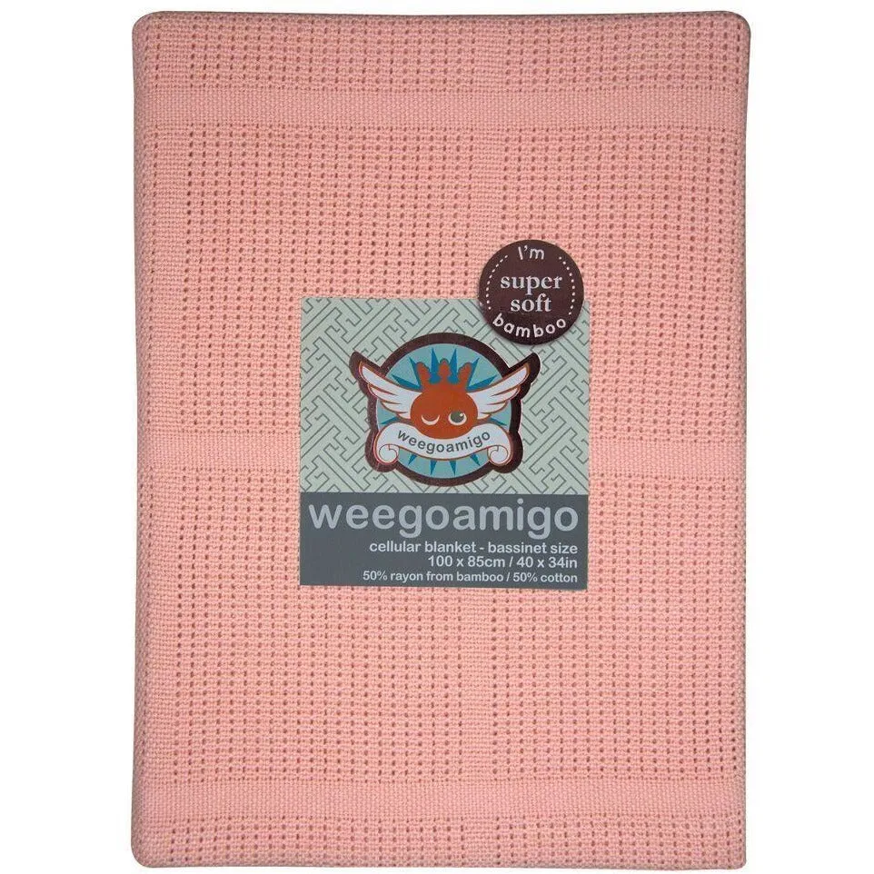 Weegoamigo Bassinet Cellular Blanket - Melon