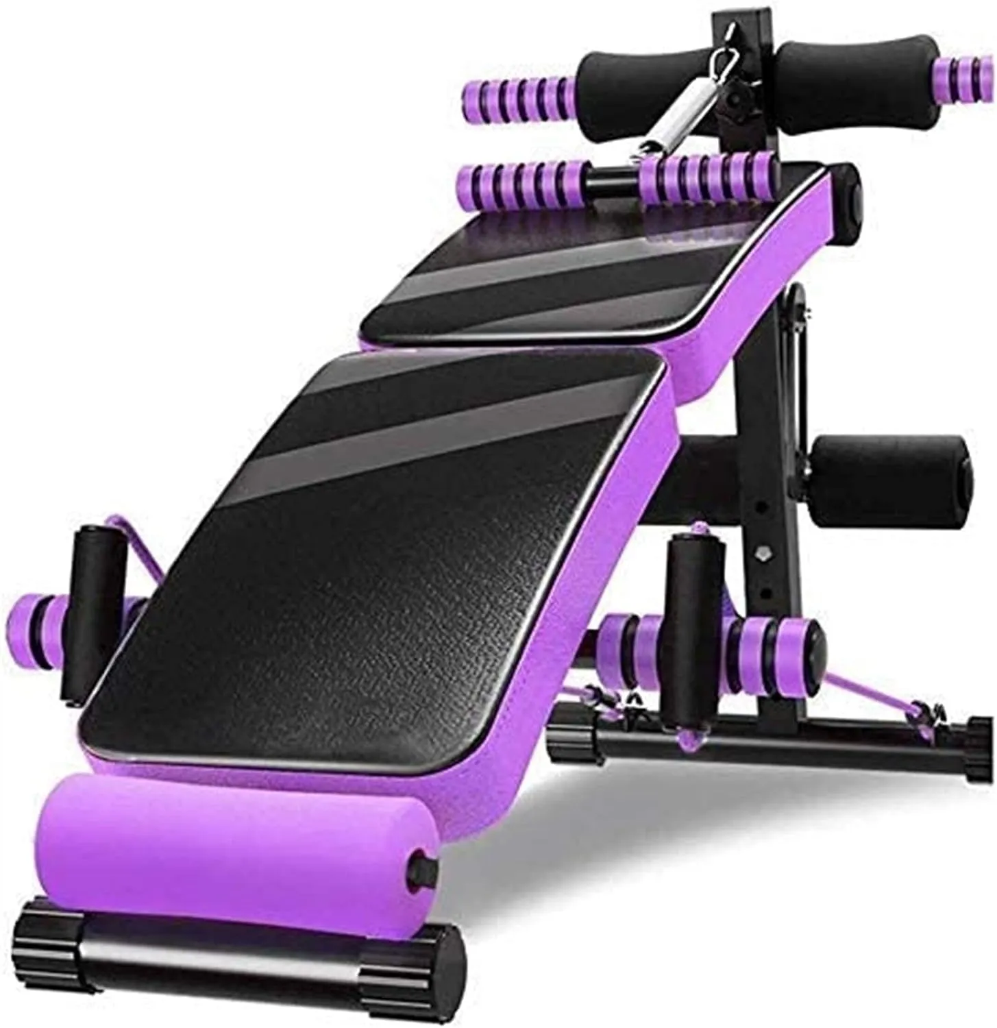 Weight Bench, Dumbbell Bench Standard Weight Benches Weight Bench for Home Fitness Equipment Multi-Function Foldable Abdominal Plate Folding Small Rolling Machine