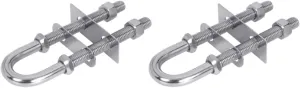 White Water - 304 Stainless Steel Bow & Stern Eye Set Corrosion Resistant Heavy-Duty Marine Hardware for Boat Towing, Anchoring, & Trailer Tie-Downs - 2 Pack