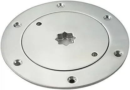 White Water 6362SD 4" Stainless Steel Deck Plate, Star
