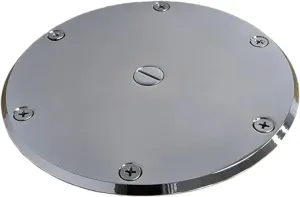 Wobble-Free Screw Down Floor Plate - Stable Support Base Plate for Tables & Accessories - Easy-to-Install, Heavy-Duty Stainless Steel, Flush Mount Design Table Base - 1/2"-13 Threaded Insert & Plug