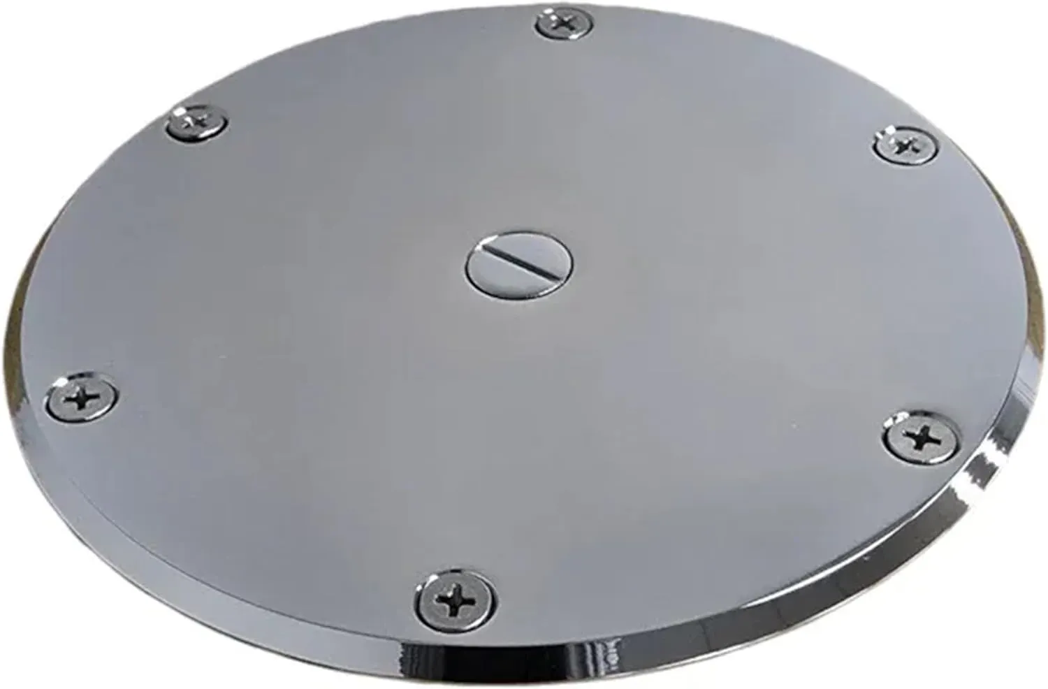 Wobble-Free Screw Down Floor Plate - Stable Support Base Plate for Tables & Accessories - Easy-to-Install, Heavy-Duty Stainless Steel, Flush Mount Design Table Base - 1/2"-13 Threaded Insert & Plug