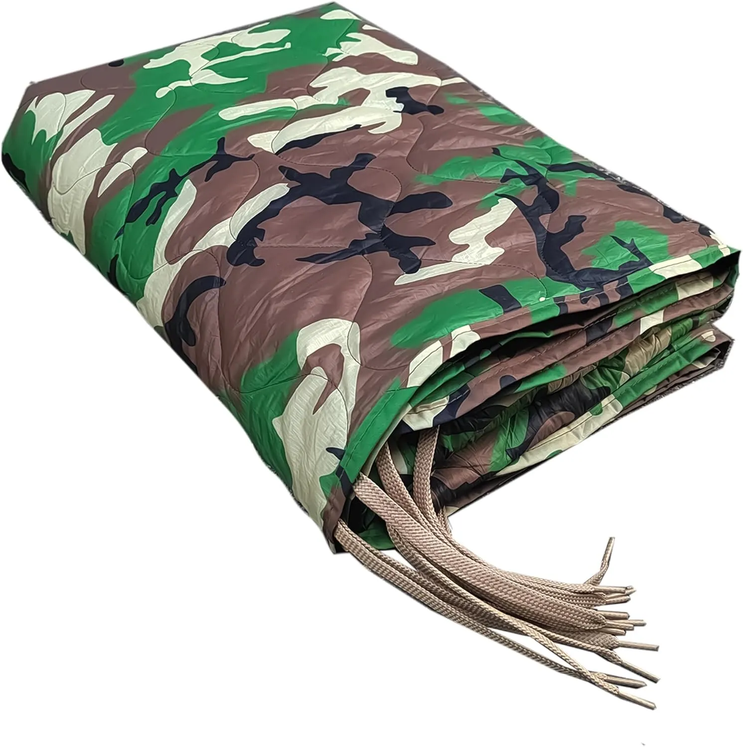 Woobie Blanket, Thermal Insulated Military Poncho Liner, Water-Resistant, Portable, Insulation, for Hiking, Survival with Compression Carry Bag (Forest)