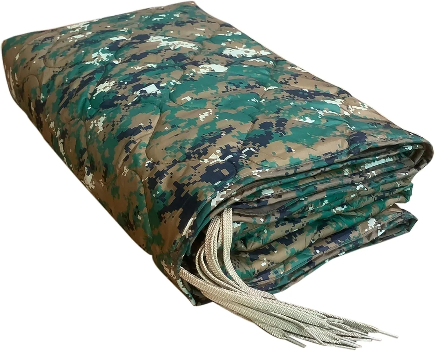 Woobie Blanket, Thermal Insulated Military Poncho Liner, Water-Resistant, Portable, Insulation, for Hiking, Survival with Compression Carry Bag (Marpat)