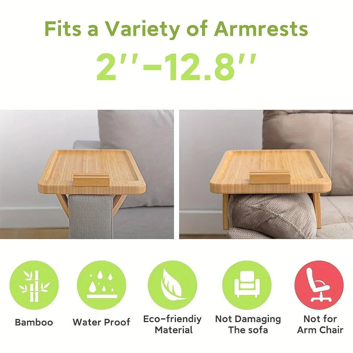Wooden Lazy Sofa Tray Rotating With Mobile Phone Tablet Holder Plate Breakfast Snack Foldable