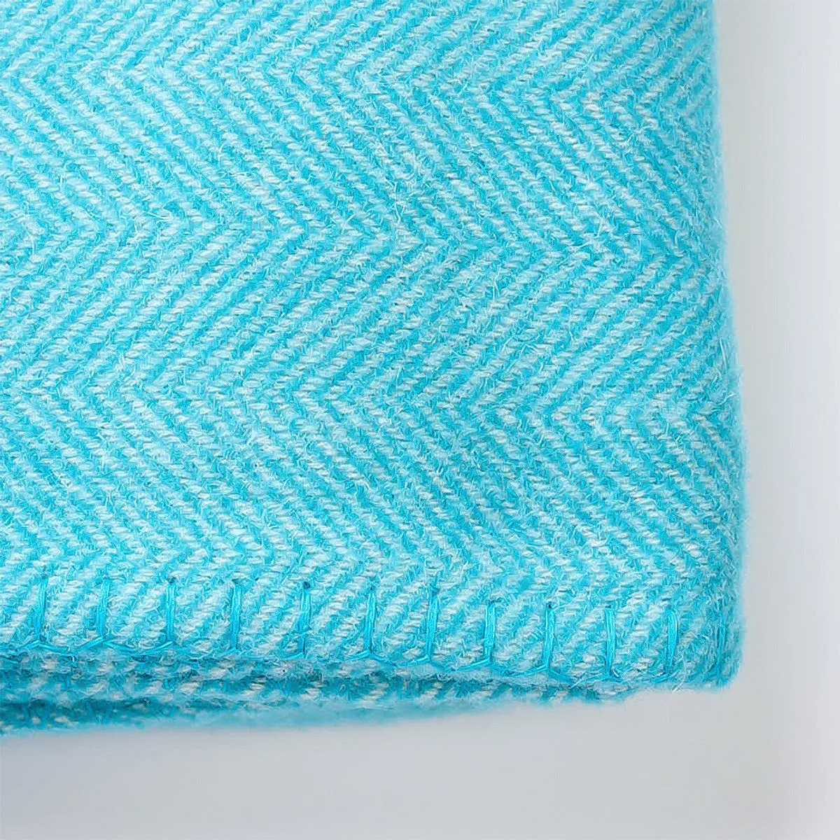 Wool Alpaca Baby Blanket Herringbone