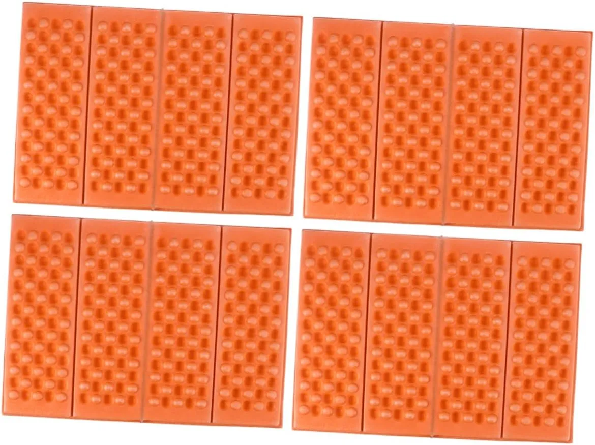 Yardwe Cushion Seat Pad for Camping 4pcs Folding Mats with Honeycomb Design Waterproof for Outdoor Activities