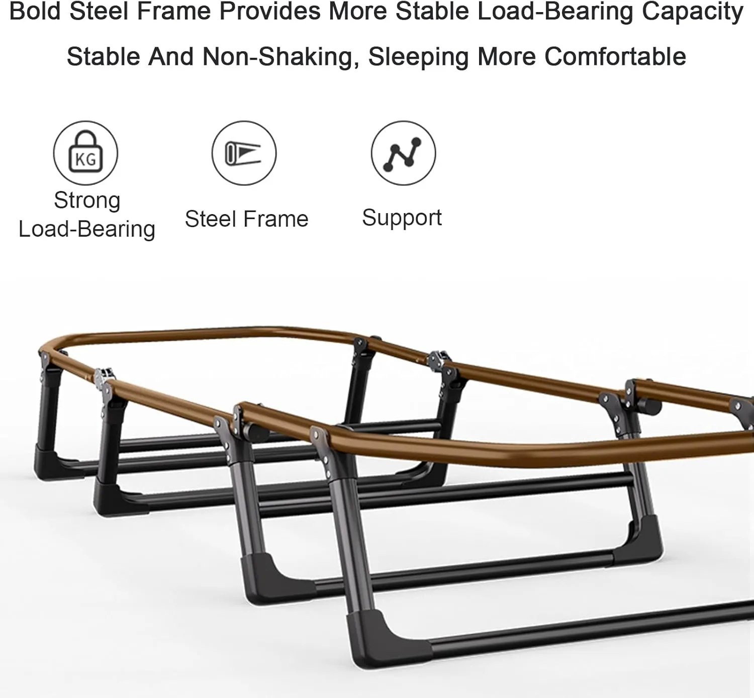 ZTGL A,200x66cm, Outdoor Folding Cot, Folding Camping Cot for Adults, Oversized Sleeping Cot with Mattress, Portable Sleeping Bed for Camp Office Use, Sunbathing Lounge Chairs