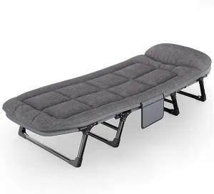 ZTGL A,200x66cm, Outdoor Folding Cot, Folding Camping Cot for Adults, Oversized Sleeping Cot with Mattress, Portable Sleeping Bed for Camp Office Use, Sunbathing Lounge Chairs